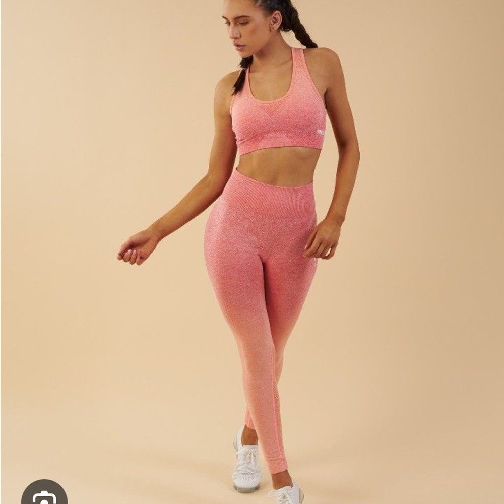Gymshark SET Coral Seamless Ombré Activewear
